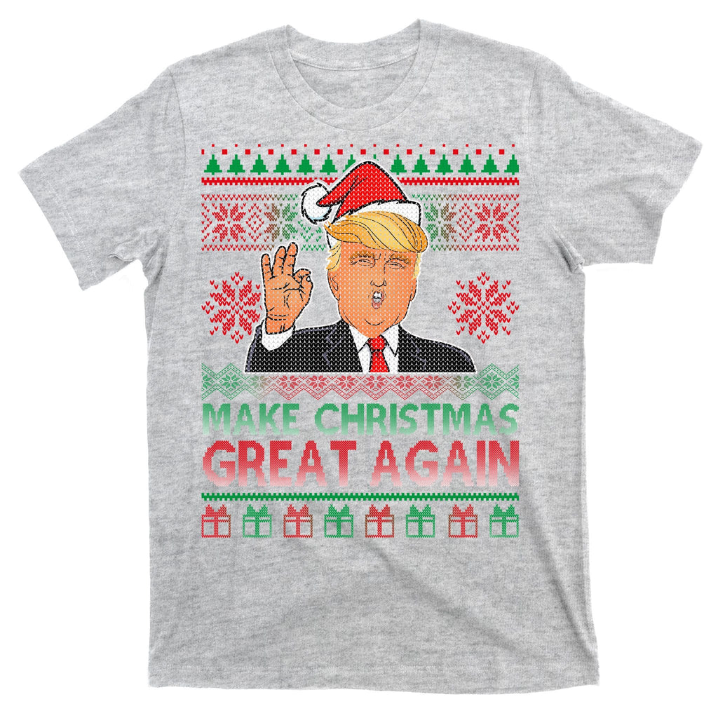 Trump Make Christmas Great Again Ugly T-Shirt product image 9