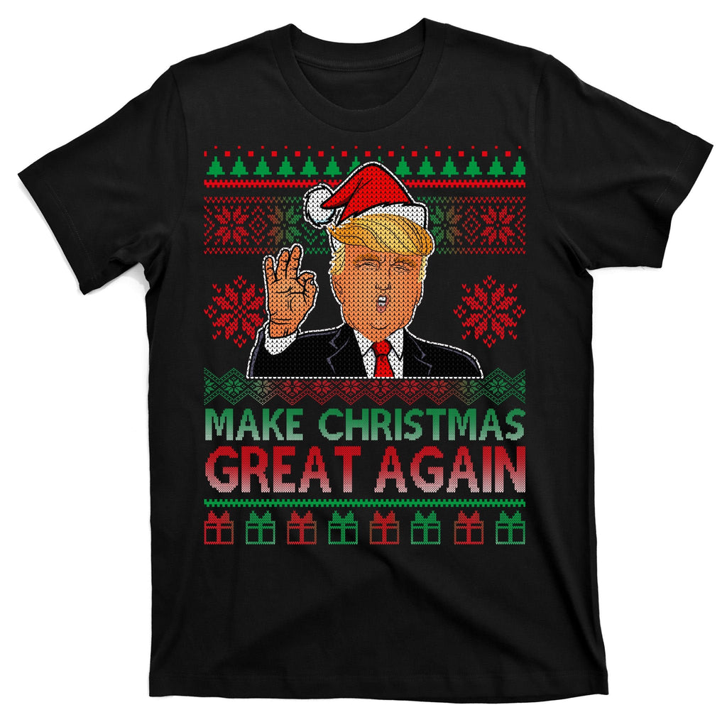Trump Make Christmas Great Again Ugly T-Shirt product image 7