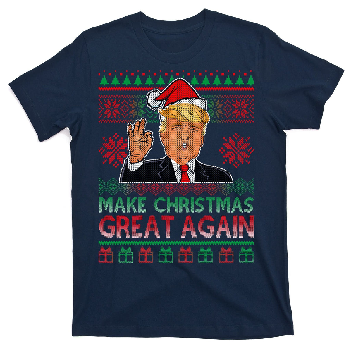 Trump Make Christmas Great Again Ugly T-Shirt product image 1