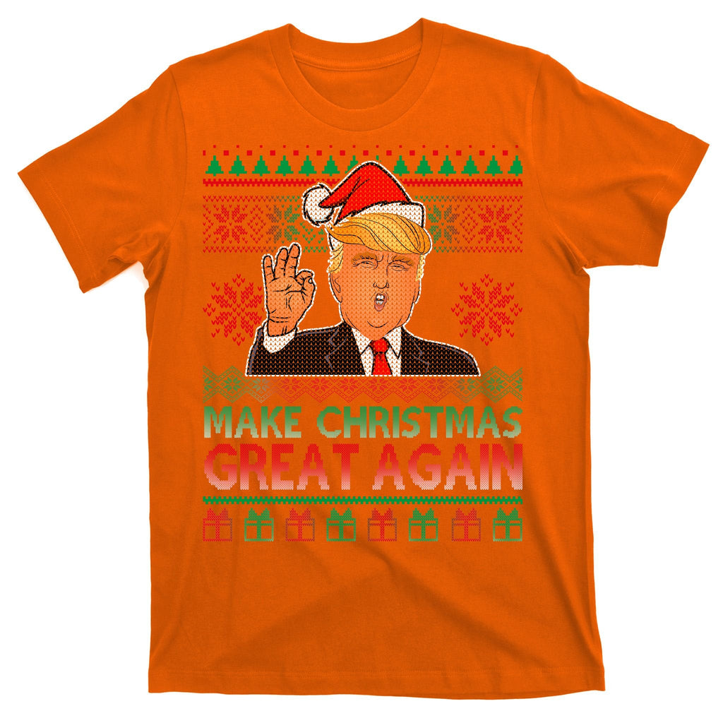 Trump Make Christmas Great Again Ugly T-Shirt product image 5
