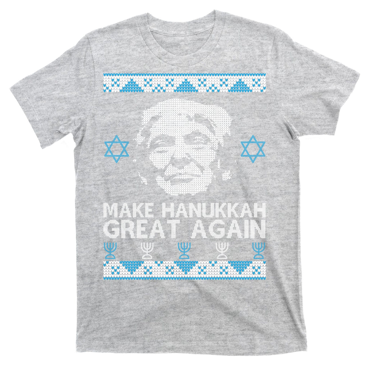 Trump Make Hanukkah Great Again Ugly T-Shirt product image 9