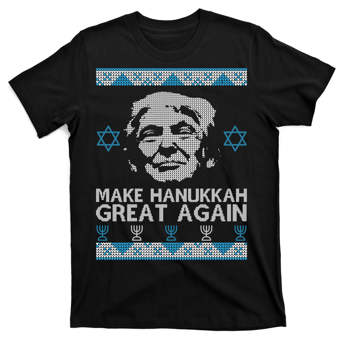 Trump Make Hanukkah Great Again Ugly T-Shirt product image 7