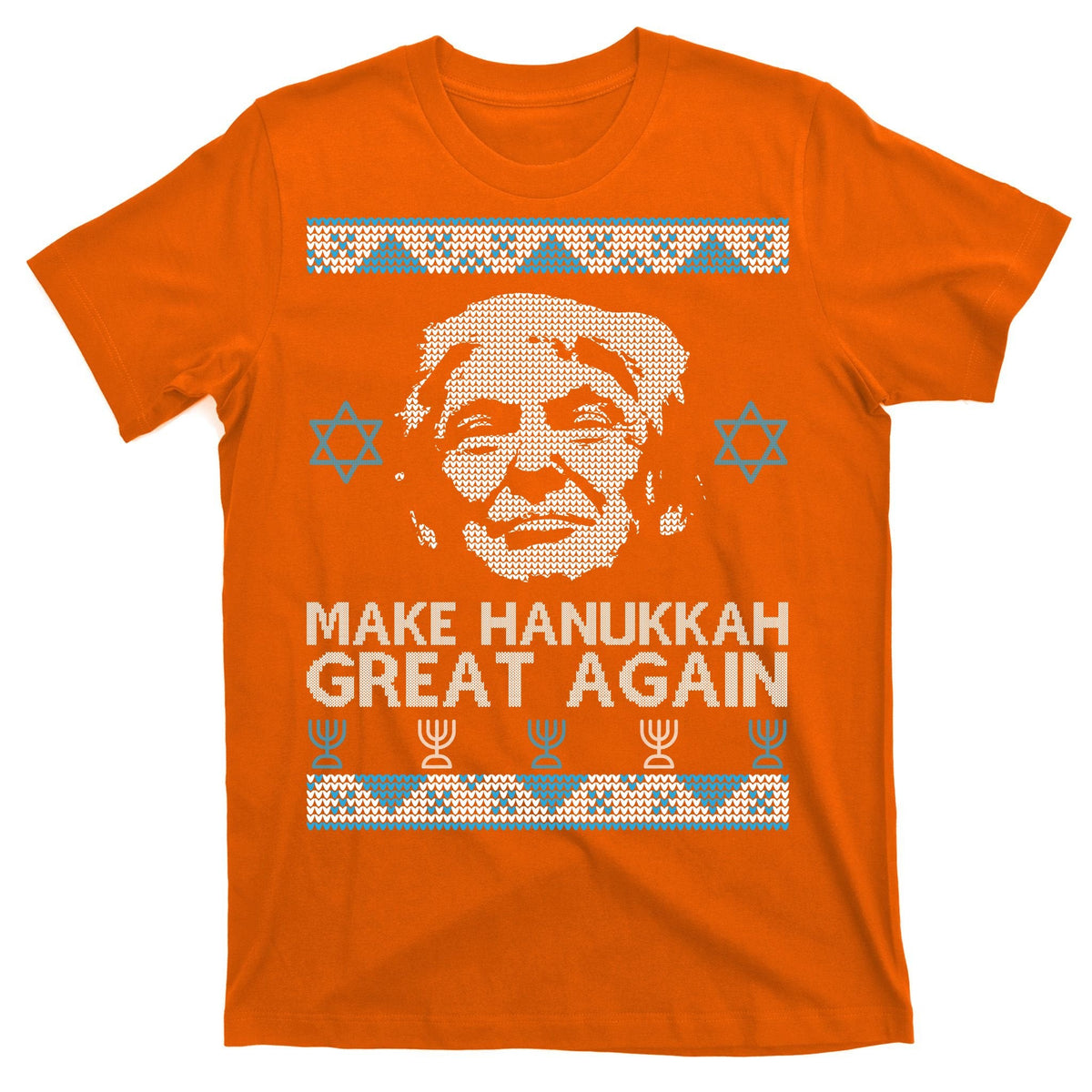 Trump Make Hanukkah Great Again Ugly T-Shirt product image 5
