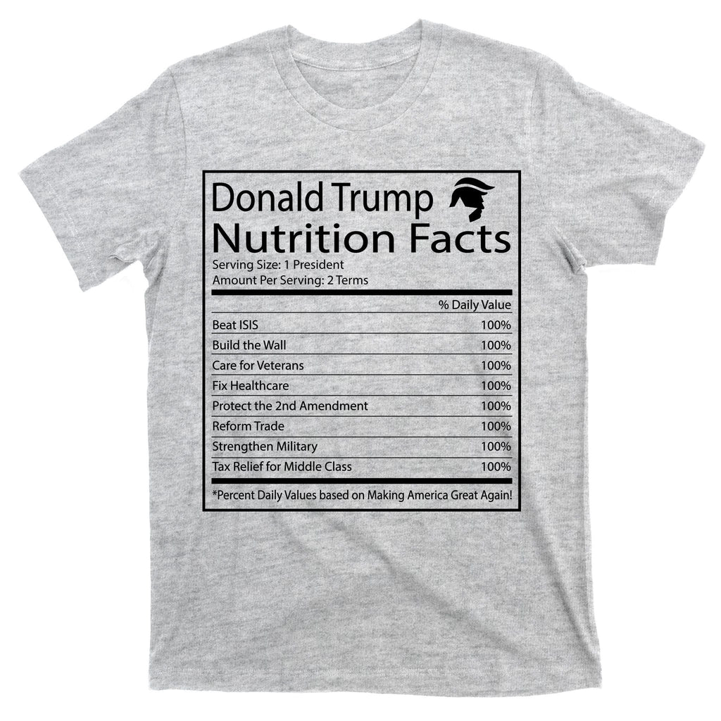 Trump Nutrition Facts Make America Great T-Shirt product image 9