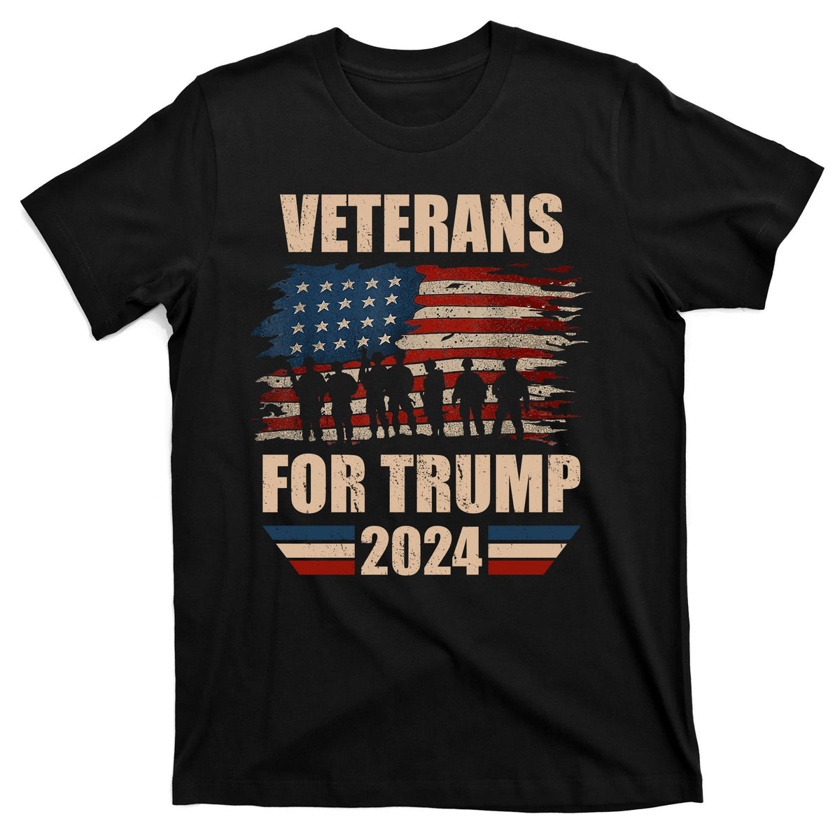 Veterans For Trump 2024 Pro American Troops T-Shirt product image 7
