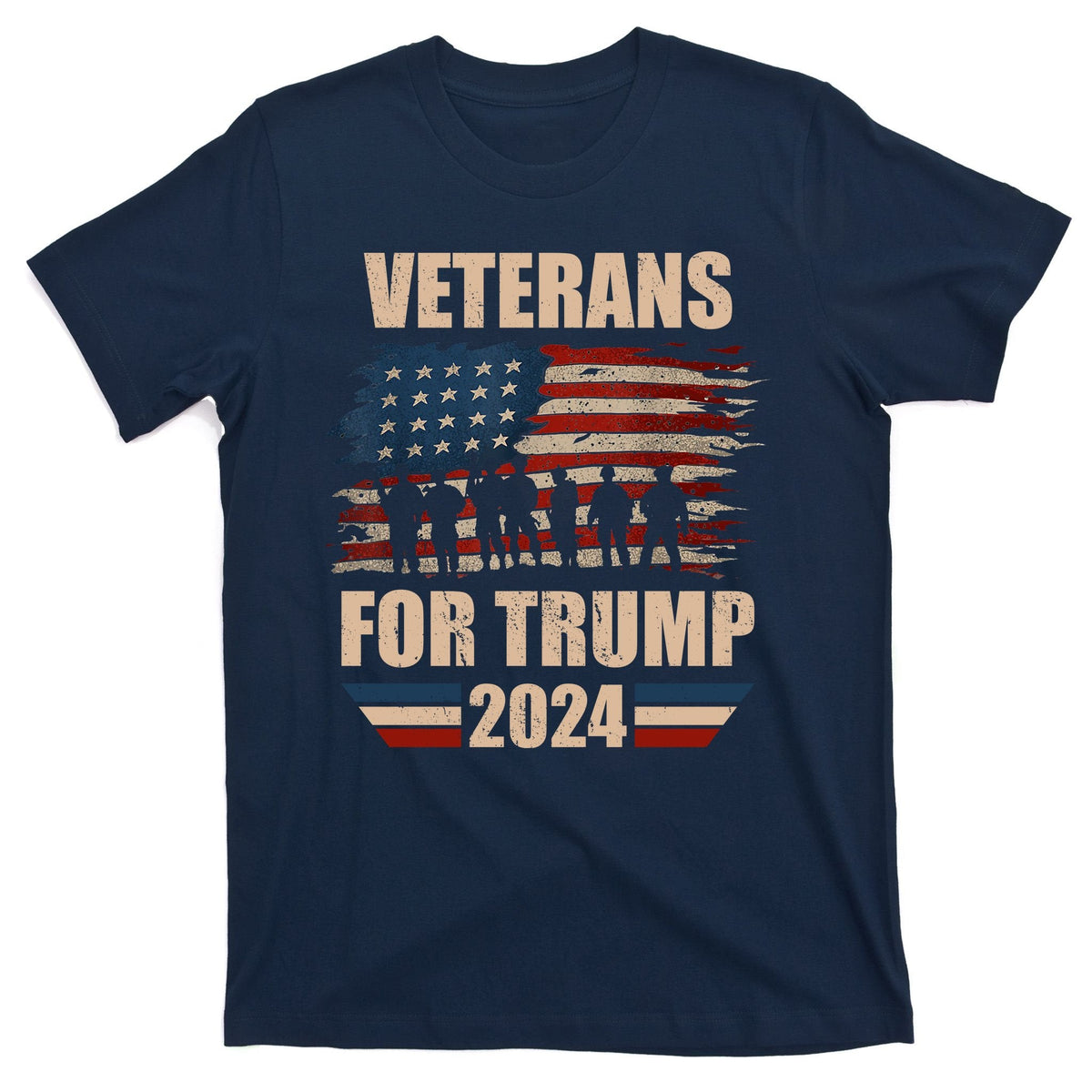 Veterans For Trump 2024 Pro American Troops T-Shirt product image 1