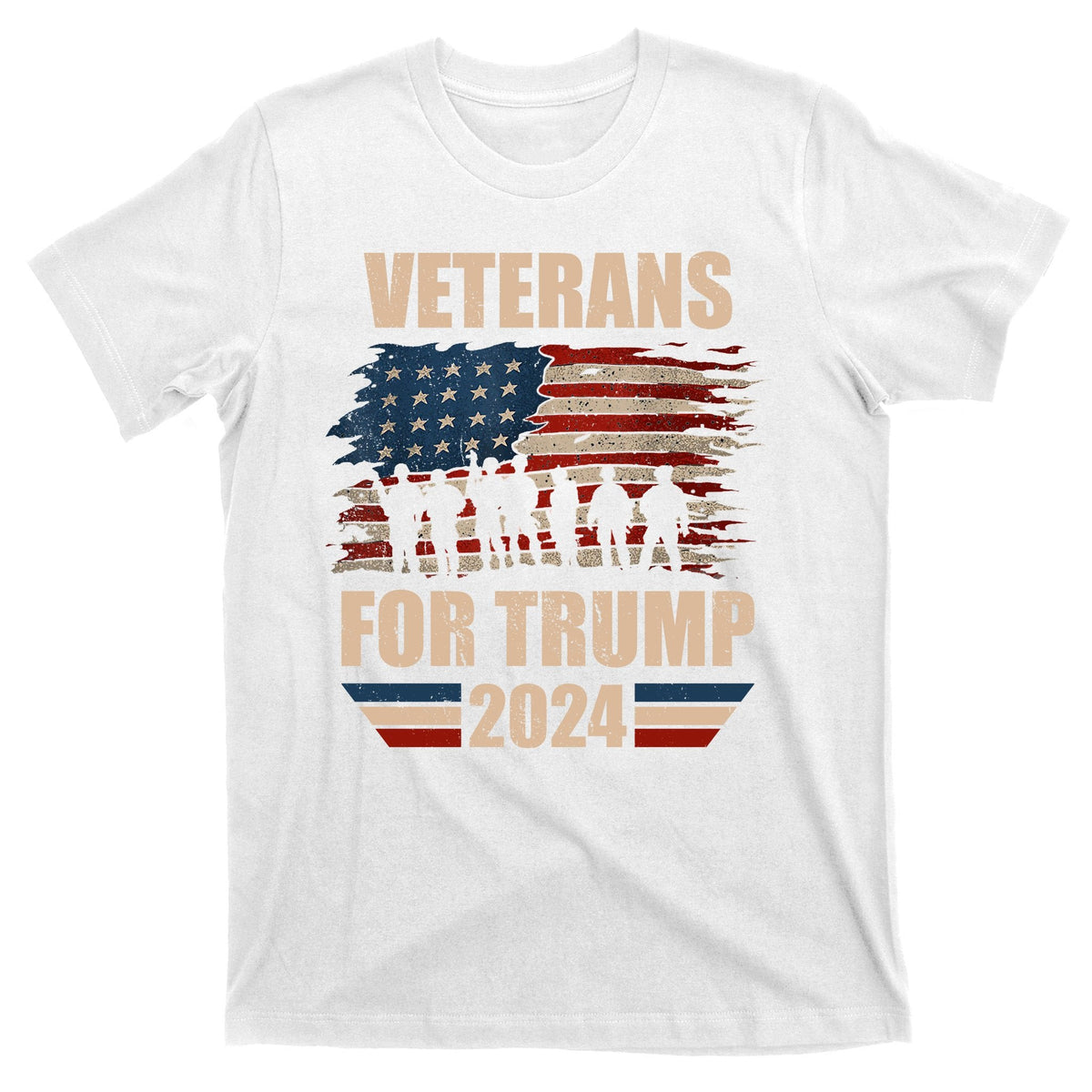 Veterans For Trump 2024 Pro American Troops T-Shirt product image 11