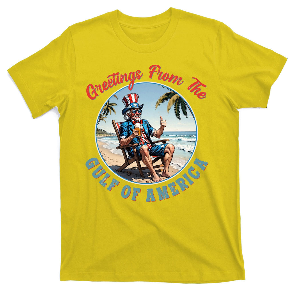 Vintage Greetings From The Gulf Of America Uncle Sam T-Shirt product image 3