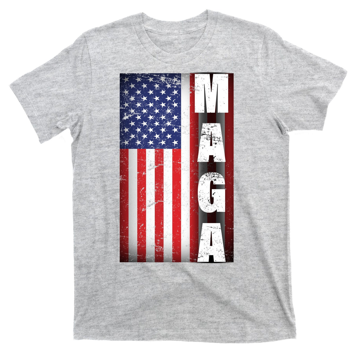 Vintage Grunge MAGA American Flag T-Shirt product image 9