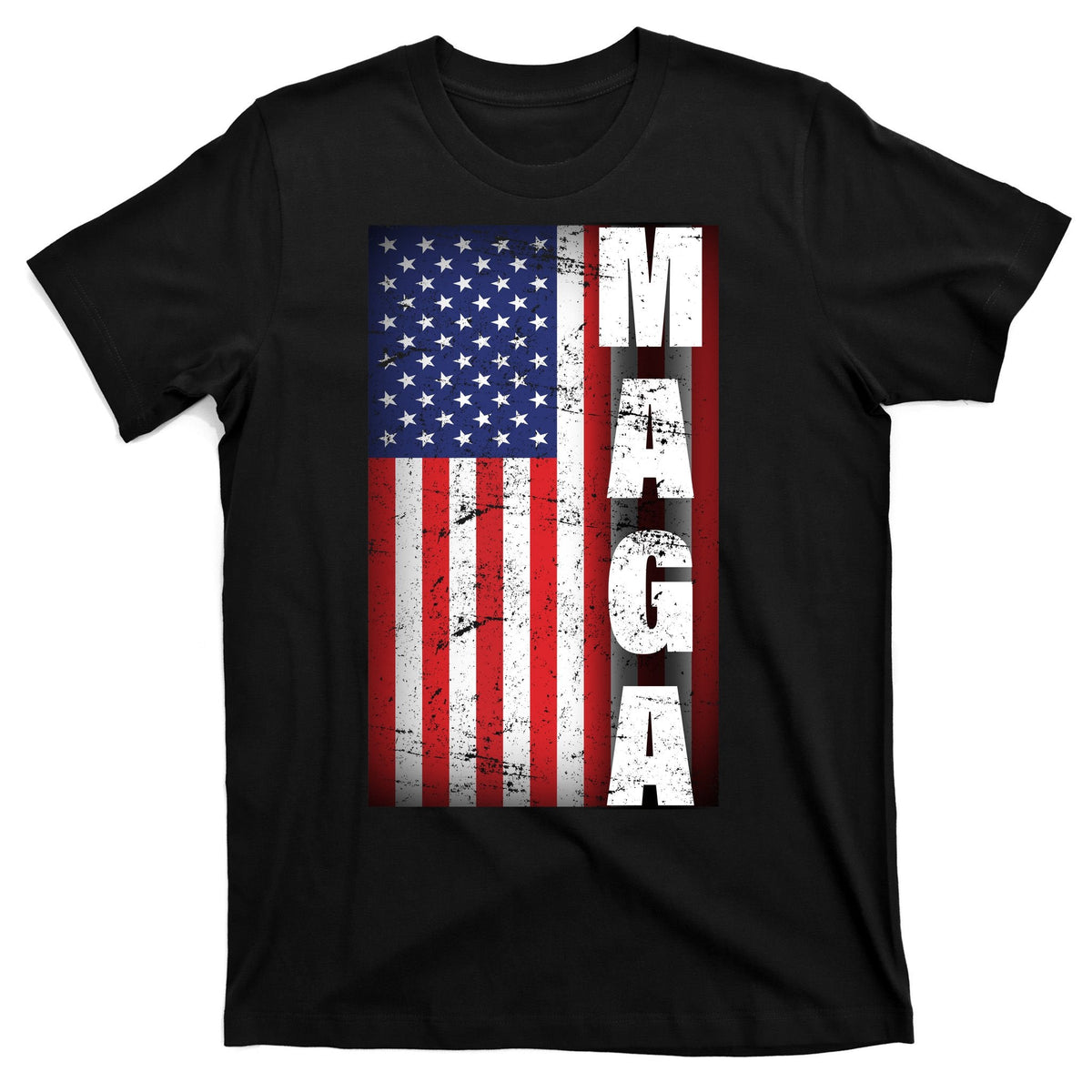Vintage Grunge MAGA American Flag T-Shirt product image 7