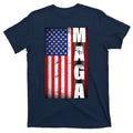 Vintage Grunge MAGA American Flag T-Shirt product image 1