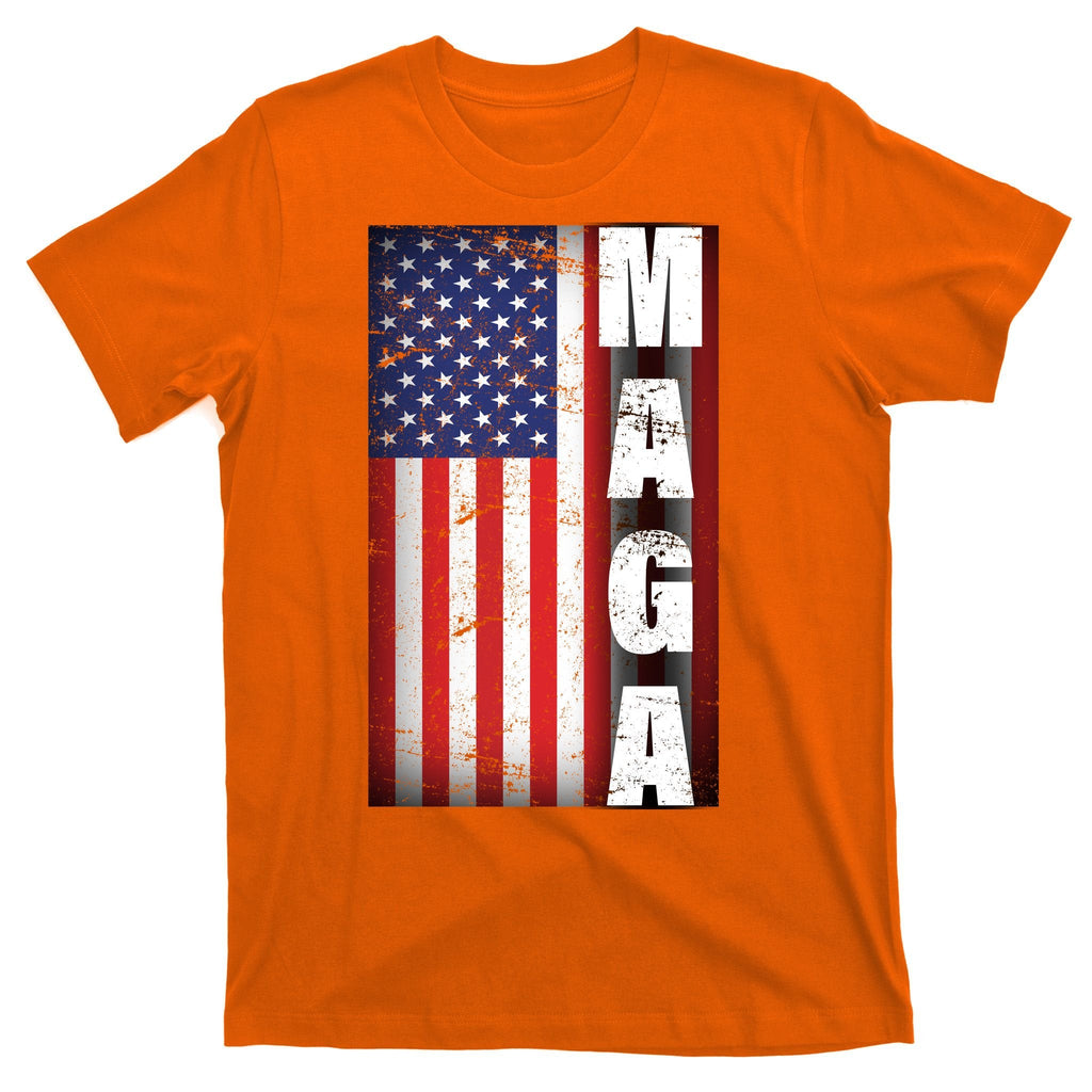 Vintage Grunge MAGA American Flag T-Shirt product image 5