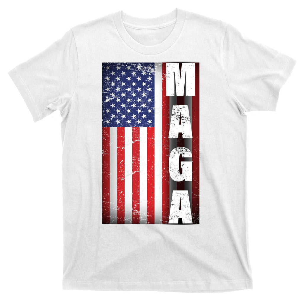 Vintage Grunge MAGA American Flag T-Shirt product image 11