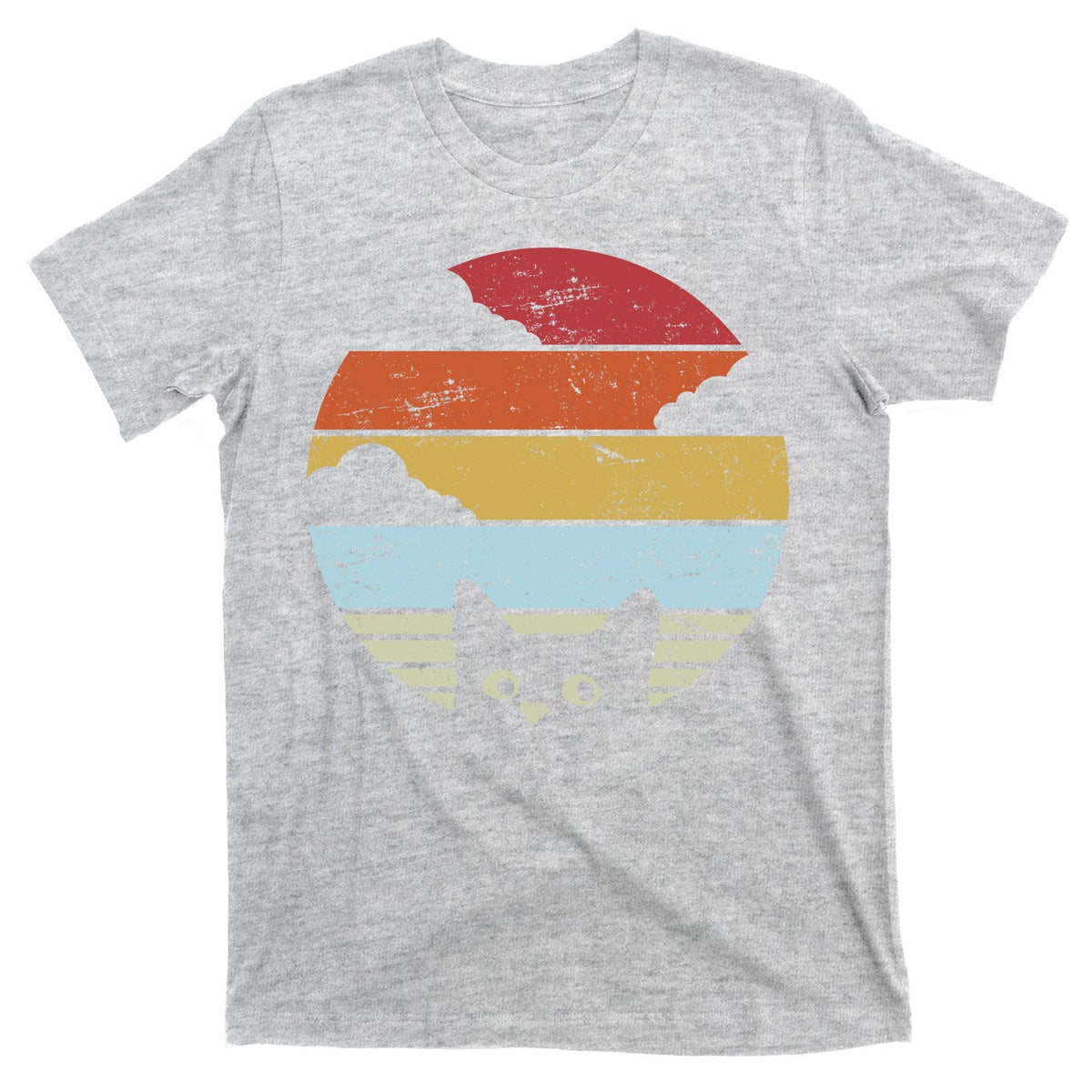 Vintage Sunset Cat T-Shirt product image 9