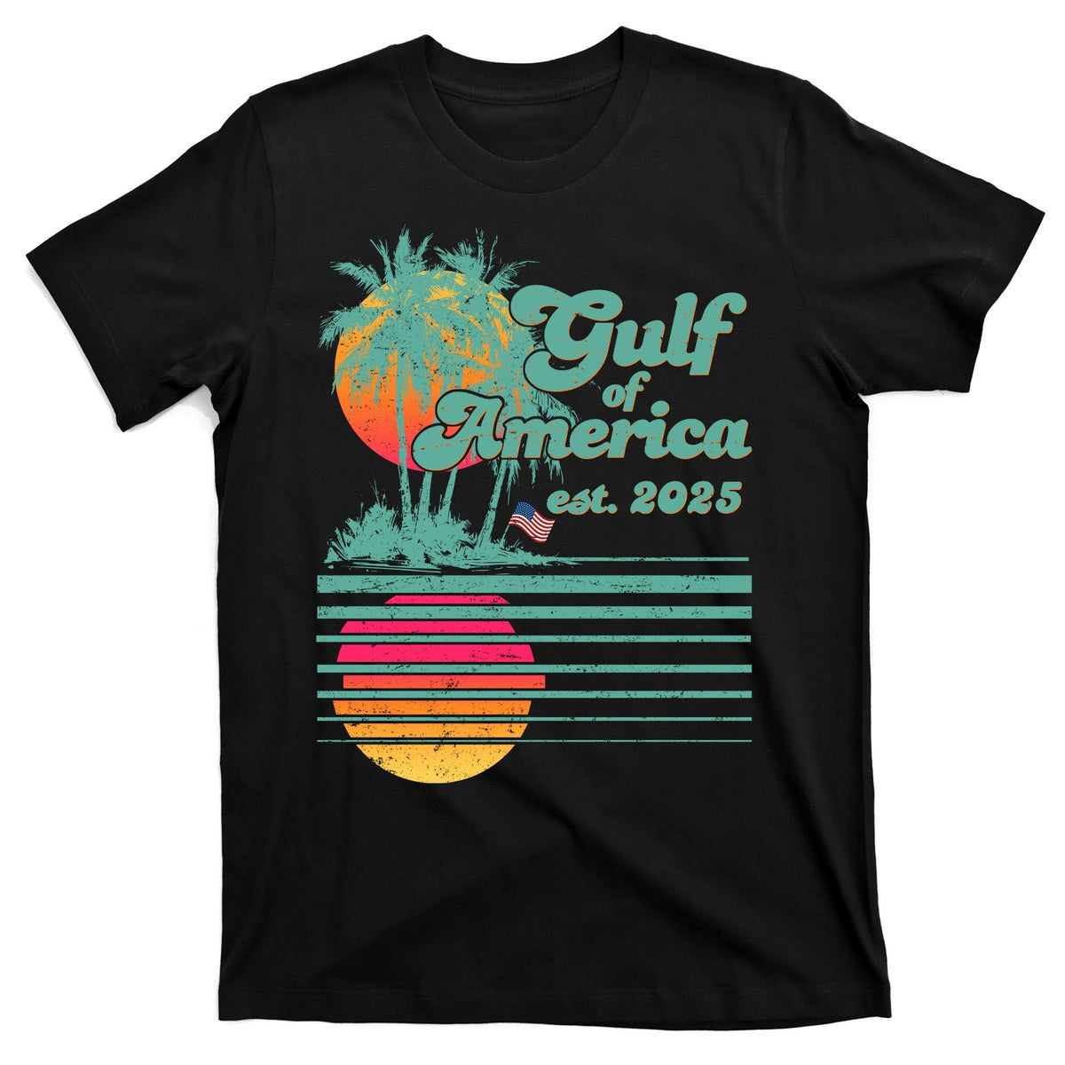 Vintage Tropical Gulf Of America Est 2025 T-Shirt product image 7
