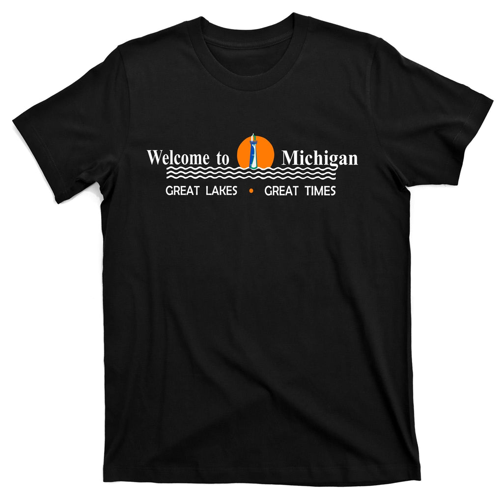 Welcome To Michigan Logo Great Lakes Times T-Shirt product image 7