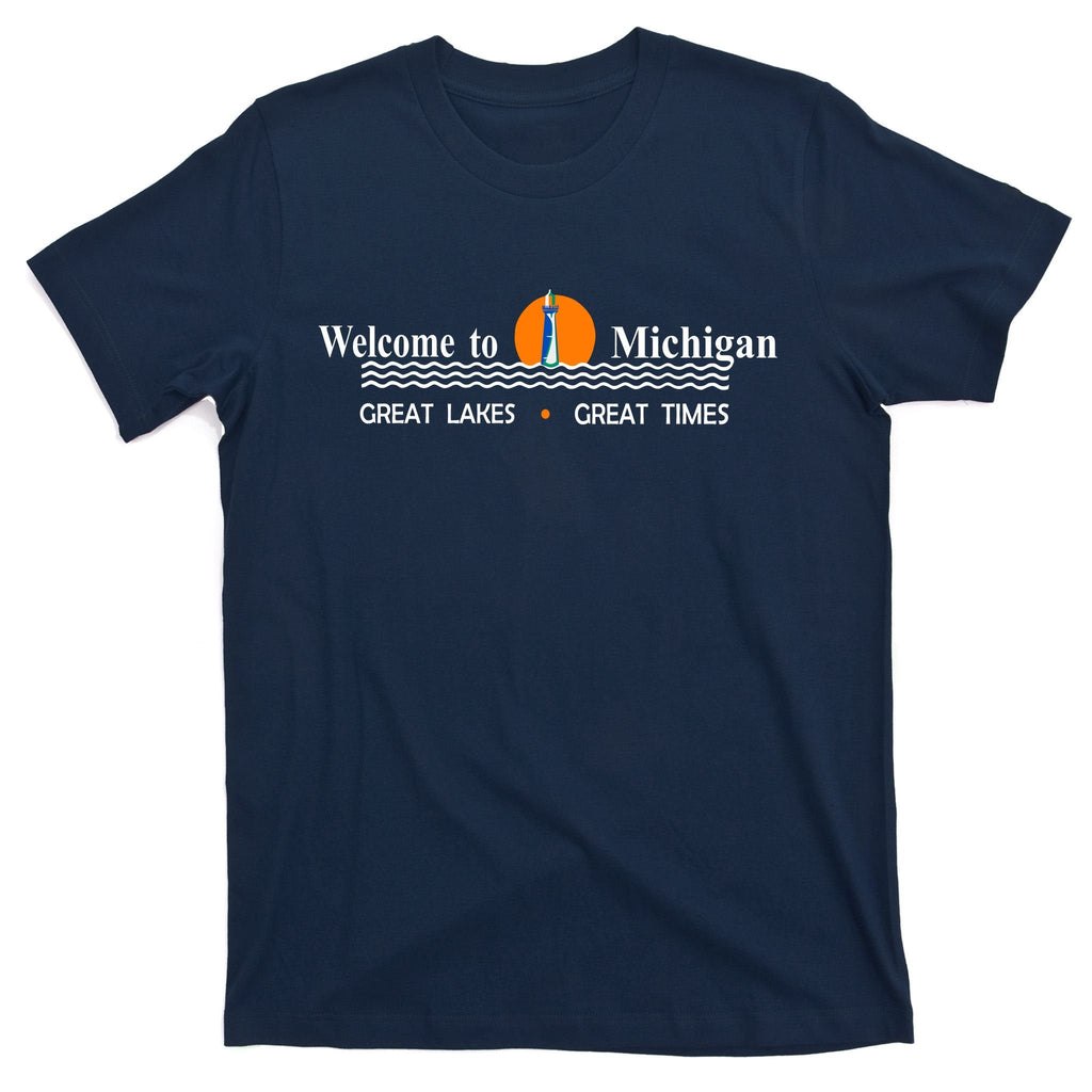 Welcome To Michigan Logo Great Lakes Times T-Shirt product image 1