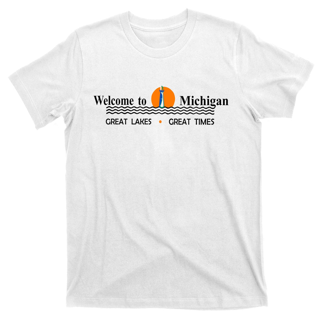 Welcome To Michigan Logo Great Lakes Times T-Shirt product image 11